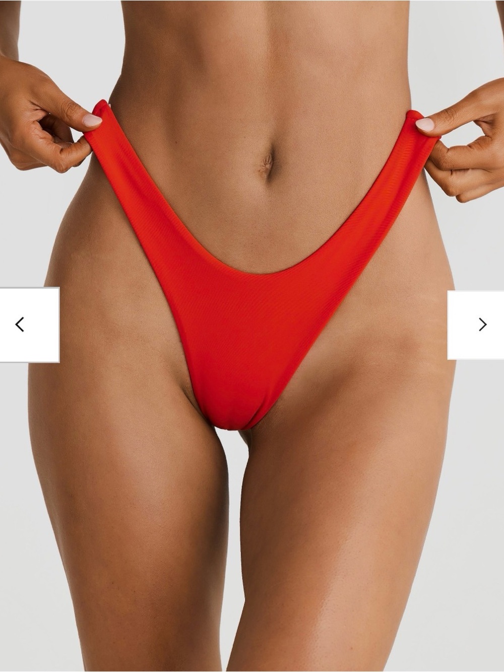 Vacay Swimwear Positano Red High-Cut Bikini Bottom — Women Swim Bikinis